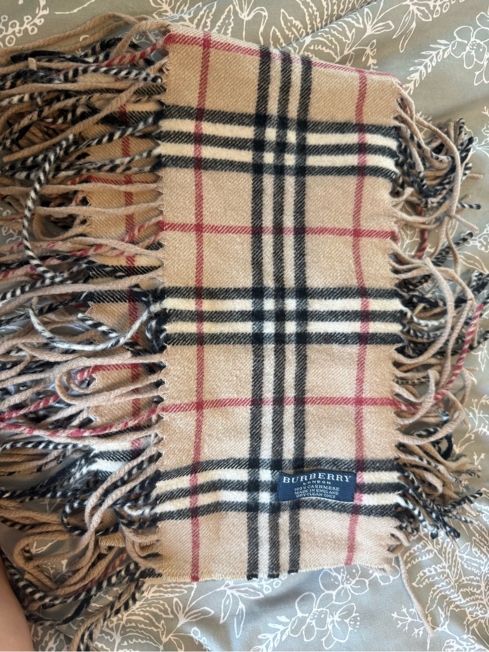 Burberry Beige, Black & Red Classic Check Scarf